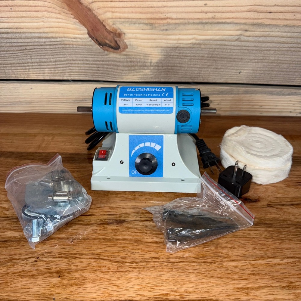 BAOSHISHAN Bench Polishing Machine 320W 110V 0-10000RPM Jewelry Buffer Lathe